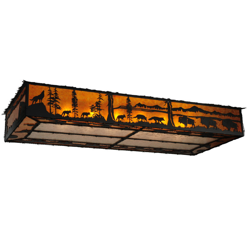 Rustic Lodge 12 - Light Flush Mount