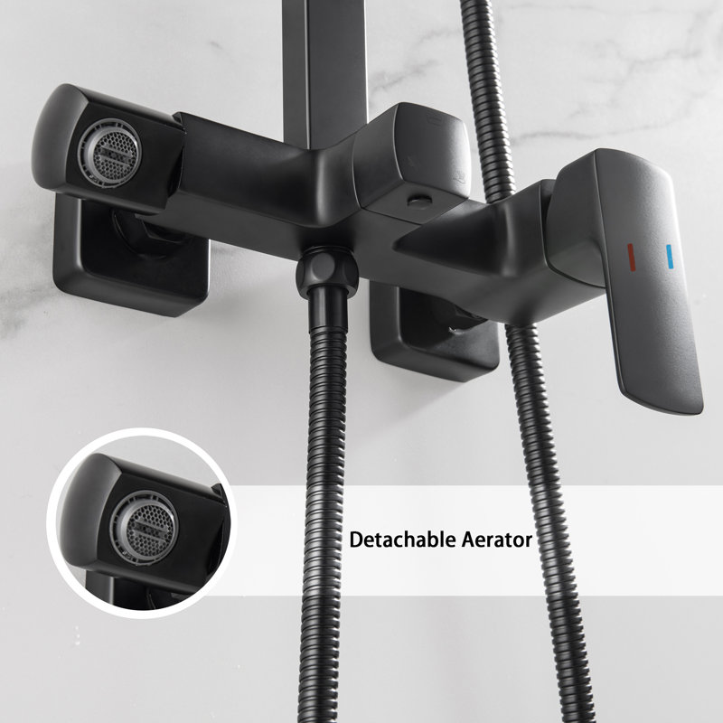 All-In-One Kit with Rough in-Valve, Matte Black