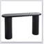 Console en bois, console noire moderne, table d'entrée l cannelée de 56 po Table console étroite Table de couloir moderne Canapé moderne pour le salon