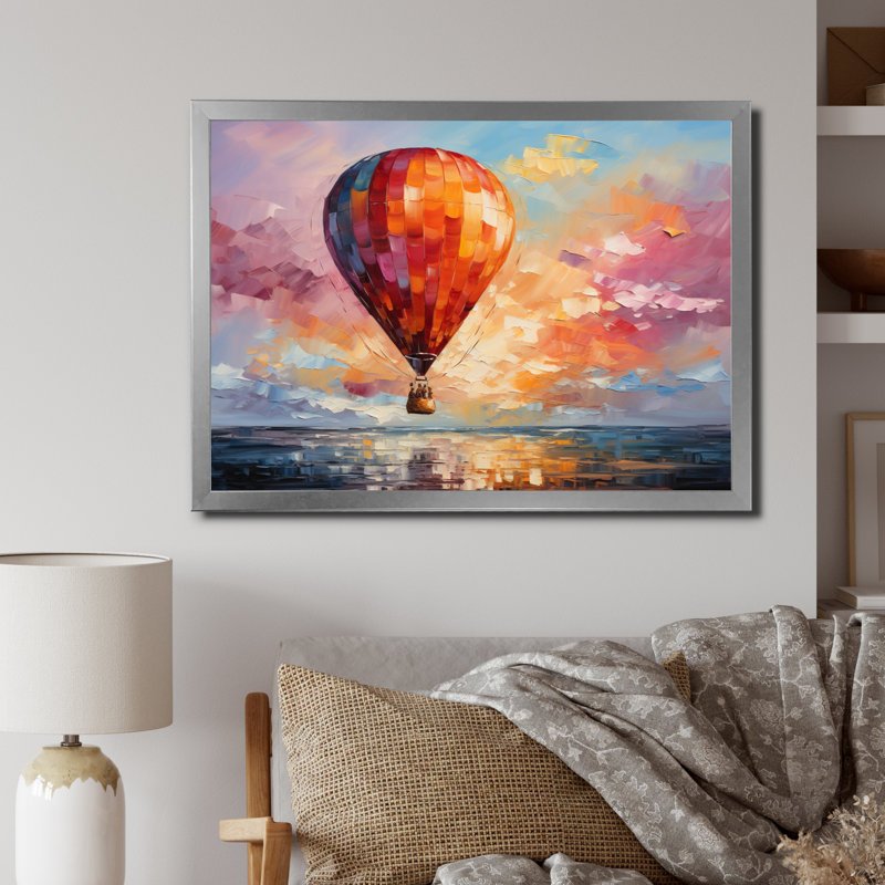 «Colorful Airballoon Views I», reproduction sur toile, H 24 po x l 32 po x P 1 po, Cadre photo argenté