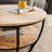 Afsar Solid Wood Round Coffee Table with Storage Shelf