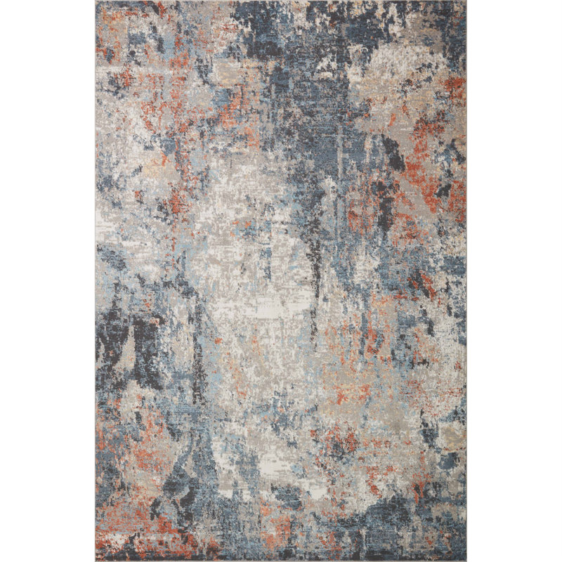 Houten Abstract Indoor Rug, Rectangle 5'3" x 7'8"