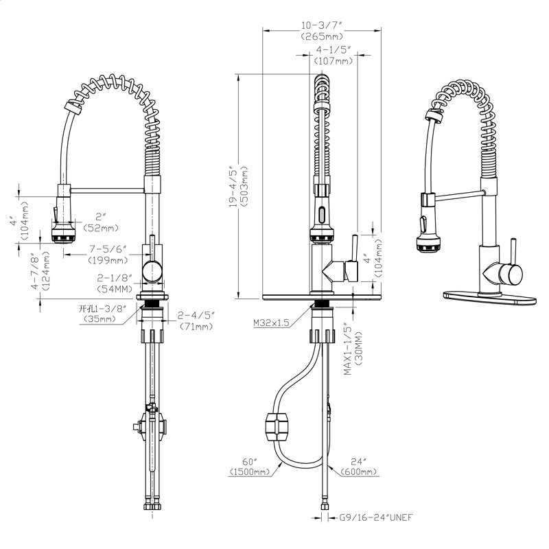 RoomTec Pull Down Kitchen Faucet