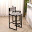 Ensemble de 2 tabourets de bar gris tissés à la main avec tabouret à hauteur de comptoir et tabouret en corde de papier tissé pour la cuisine, la maison et le bureau-546587228