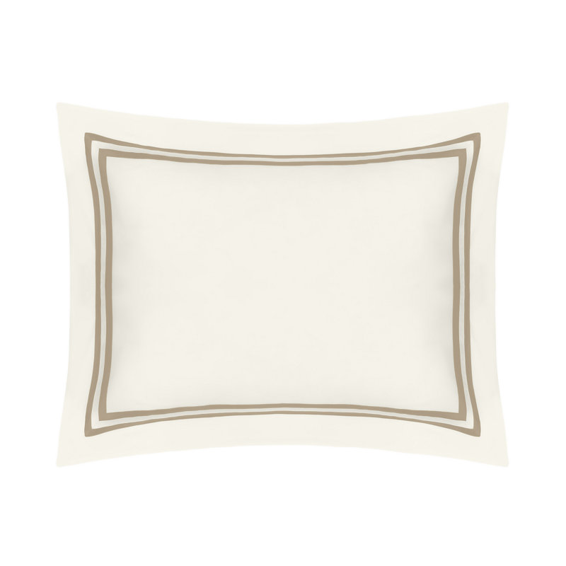 Ribbons Sateen Pillow Sham, Euro, Ivory/Candlelight
