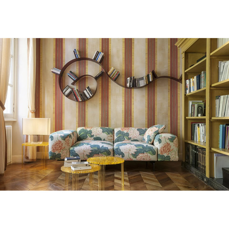 Bookworm Floating Bookcase, Short, Matte Aluminum