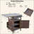 40.5" Solid Fir Wood Outdoor Grill Cart with Stainless Steel Tabletop, Rolling BBQ Prep Station with Foldable Drop Leaf, Lockable Wheels, Storage Drawer Cabinet Spice Rack & Built-In Bottle Opener for Backyard Patio Garden Barbecue-1560305123