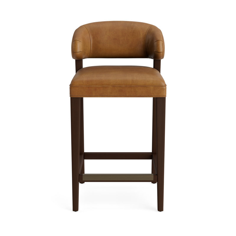 Keane Leather Bar Stool, Sienna, Bedford - Saddle, Bar Stool (30” Seat Height)