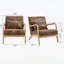 Chaise d'appoint avec structure en bois, parfaite pour la lecture et la détente-1201604244-1201604266