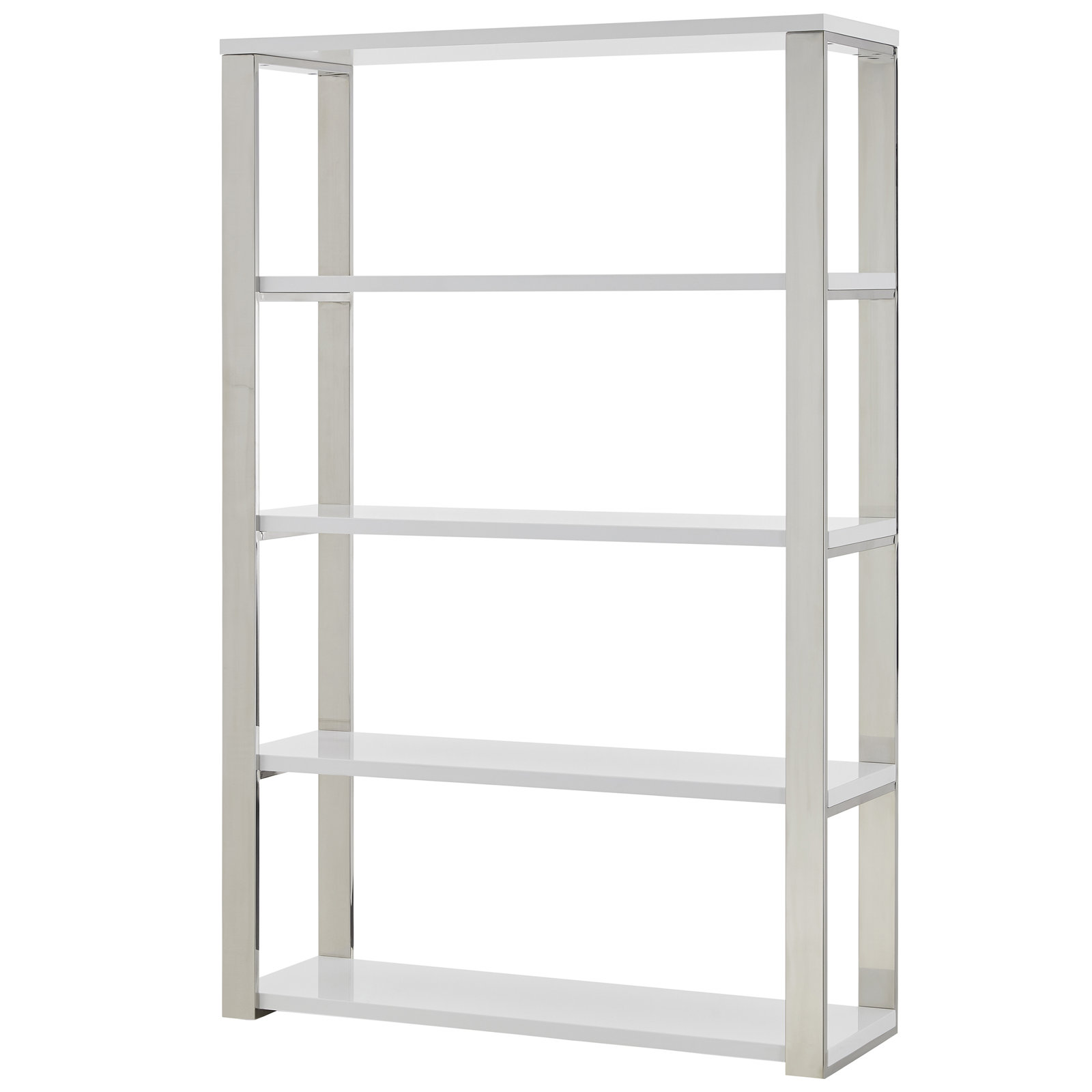 Kenyon 40-Inch Shelf/Shelving Unit Shelves, Silver/White