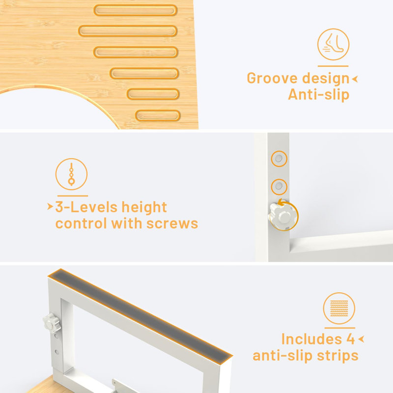 Bamboo Toilet Stool Foldable