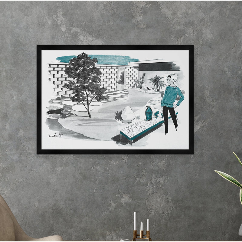 Mid Century Backyard - reproduction de cadre photo
