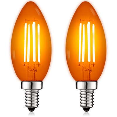 4.5 Watt (40 Watt Equivalent), B11 LED Candle Bulb, Colored Light Bulb, E12/Candelabra Base