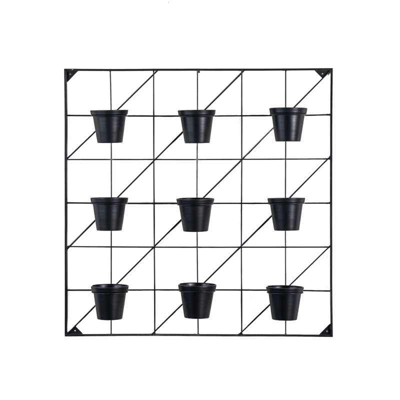 Wall Planter, 90cm H x 90cm W x 14.7cm D, Black