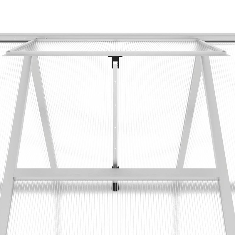 Charika 14.5 Ft W x 5.5 Ft D Greenhouse, 195cm H x 334cm W x 169cm D, Silver