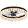 20" Dimmable Crystal Ceiling Fan With Led Light And Remote Control