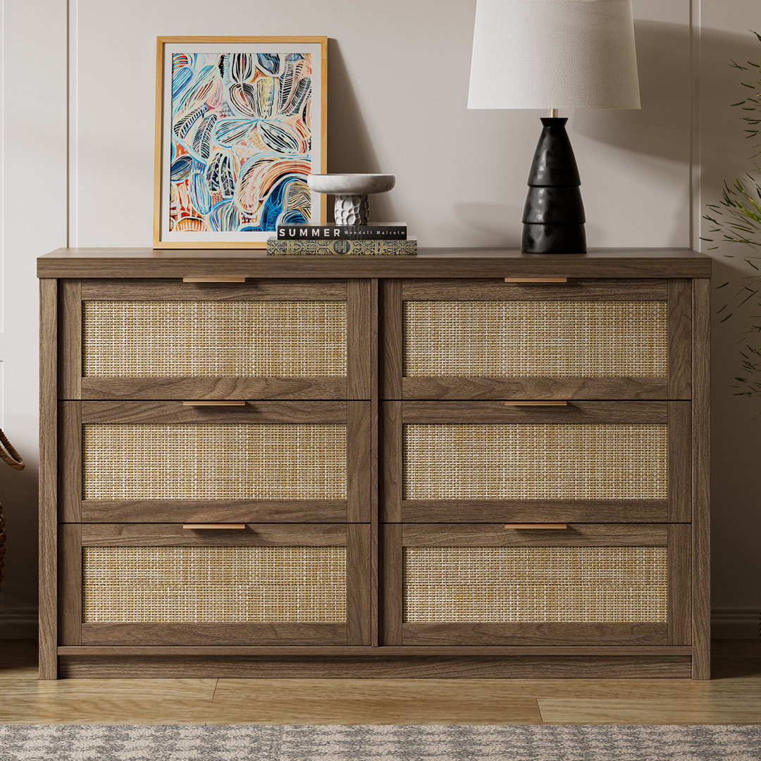 Dearbhaile 6 Drawer 133.9cm W Double Dresser