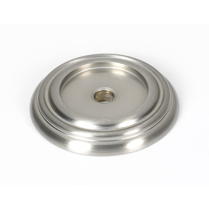 Metal Knob Backplate, Satin Nickel