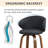 26" Upholstered Swivel Bar and Counter Stool with Wood Frame-325913604