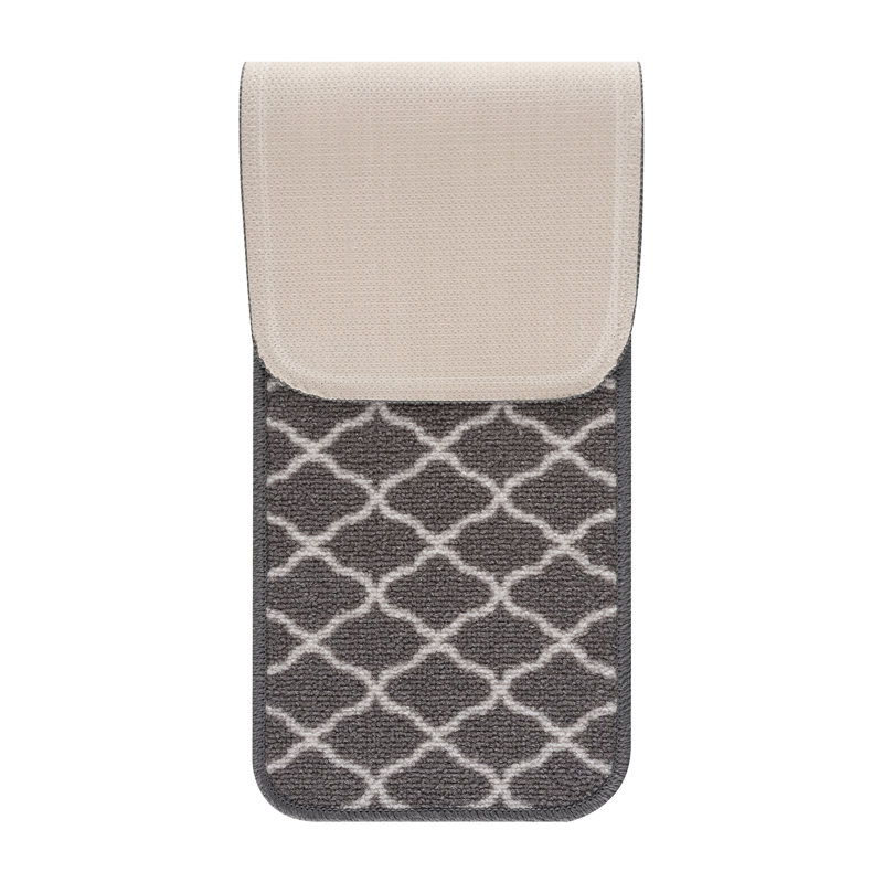 Tapis d'escalier Stroude, Gris / blanc, 7