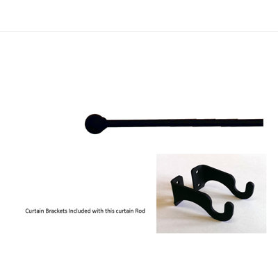 Maksian Adjustable Single Curtain Rod