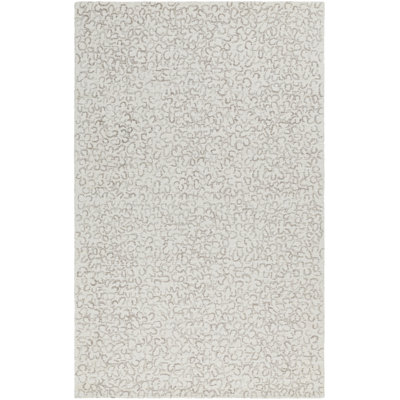 Tapis en laine touffeté à la main en argent clair / gris argenté Buckholts