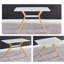 Table de salle à manger moderne et minimaliste avec plateau anti-rayures et tablette en métal