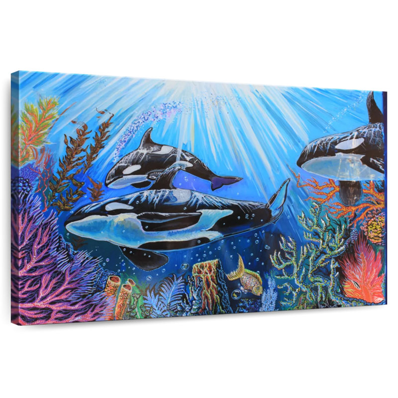 Killer Whales, 34" H x 51" W