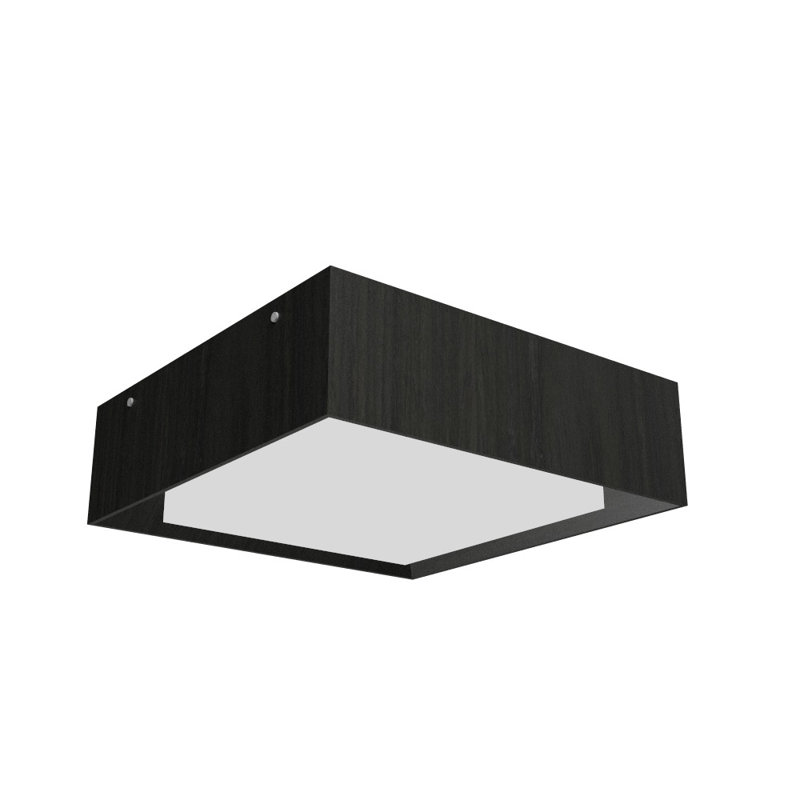 Plafonnier encastré 1 lumière DEL Meio, H 4,68 po x l 23,4 po x P 23,4 po, Charcoal