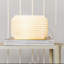 30cm H Cardboard / Paper Rectangle Pendant Shade in White