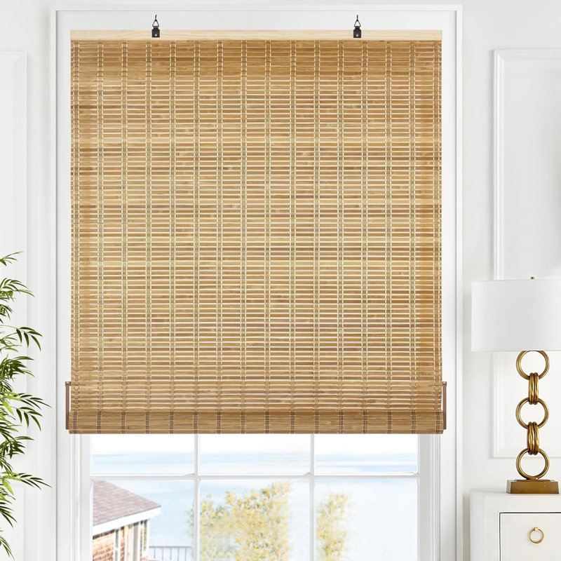 Cordless  Blinds,  RollerShades for Windows, Brown, 26.2" W x 48" L