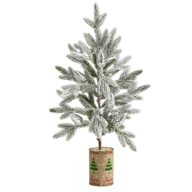 Sapin de Noël artificiel floqué 2 '