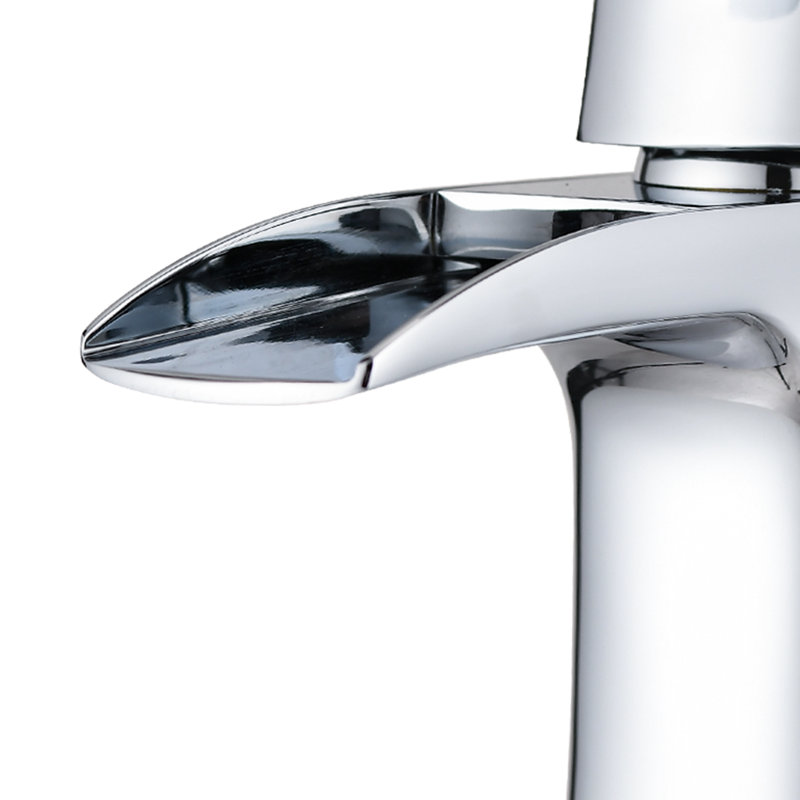 Chrome Single Handle Waterfall Bathroom Sink Faucet | Gift Idea, Chrome