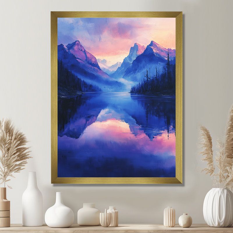 Goruav - paysages, art mural, H 40 po x l 30 po, Picture Frame Print, Doré