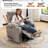Zeno Manual Recliner，Swivel Rocking Recliner With Adjustable Armrests; Infant Rocking Recliner With Adjustable Headrest And Cup Holder-1349602086