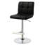 2 tabourets de bar réglables noirs et élégants pour la maison, avec siège rembourré, réglables en hauteur, améliorant l'esthétique des tabourets 2 pièces, salle à manger de style moderne, assise confortable