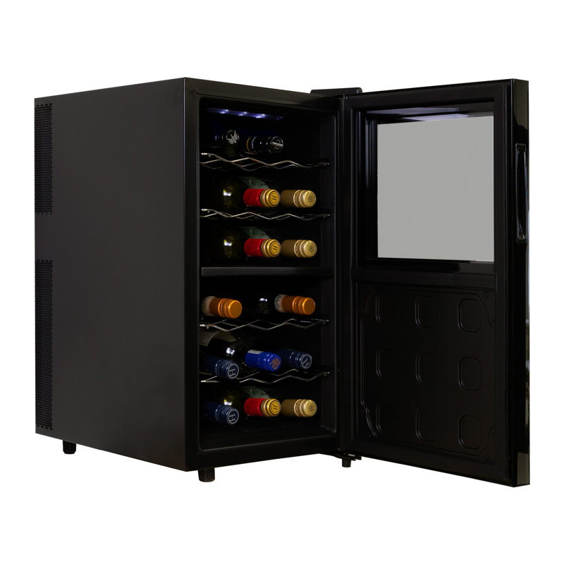Koolatron 14" 18 Bottle Wine Refrigerator with Dual Zone & Freestanding for Home Bar, Kitchen, Apartment, Condo