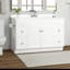 Meuble-lavabo de 48 po Wyndham, prêt à assembler, bois massif, blanc