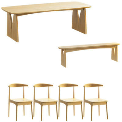 Creative Japanese style solid wood table set