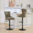Aged And Retro PU Swivel Barstools Adjusatble Seat Height From 26-33 Inch, Modern Bar Stools With Backs Comfortable Tufted For Home Pub And Kitchen Island (Set Of 2)-1323444759