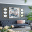Miroir mural 3 pièces dans un cadre rectangulaire doré, décoration murale pour le salon de la chambre à coucher-61710716