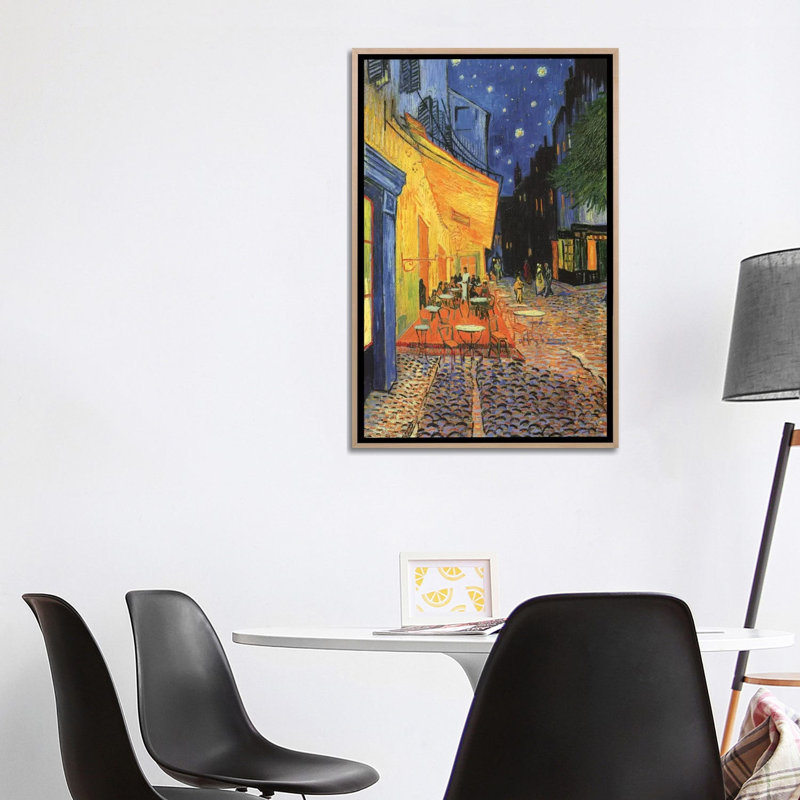 Vincent Van Gogh - Painting on Canvas, 101.6cm H x 66.04cm W x 3.81cm D, Oak Floater Framed