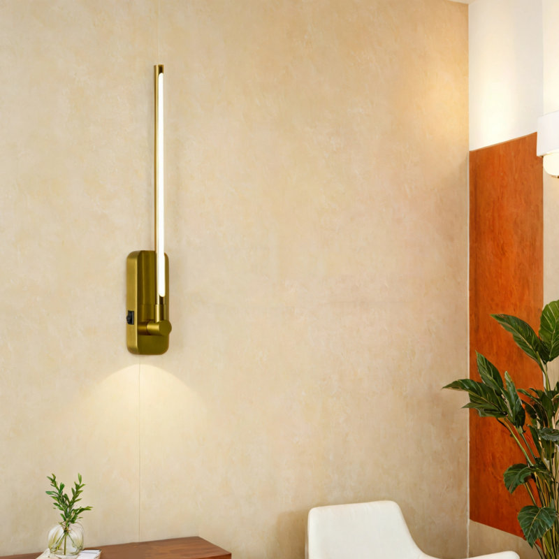 Lampe murale rechargeable avec télécommande (avec télécommande), Or rose