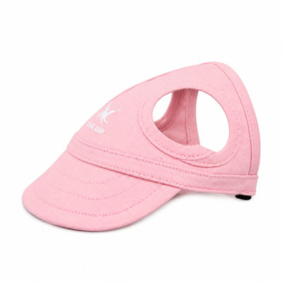 Black Adjustable Dog Baseball Cap Size S, Sun Hat with Neck Flap & Ear Holes for Small Medium Large Dogs