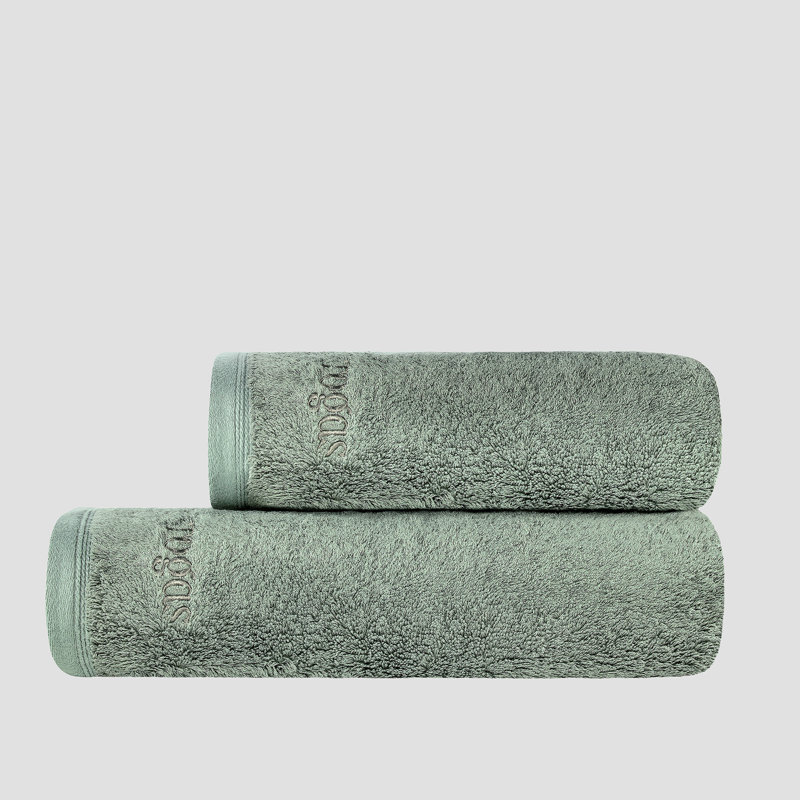 Poitiers Cotton Blend Plush Hand Towel, Green