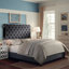 Structure de lit rembourrée en tissu avec tête de lit réglable / style Chesterfield / support à lattes de bois-472233133-472233132