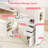 Professional Manicure Table Nail Desk with Dual Display Shelves, Locking Wheels, Wrist Cushion, and Built-in Dust Collector-109743589