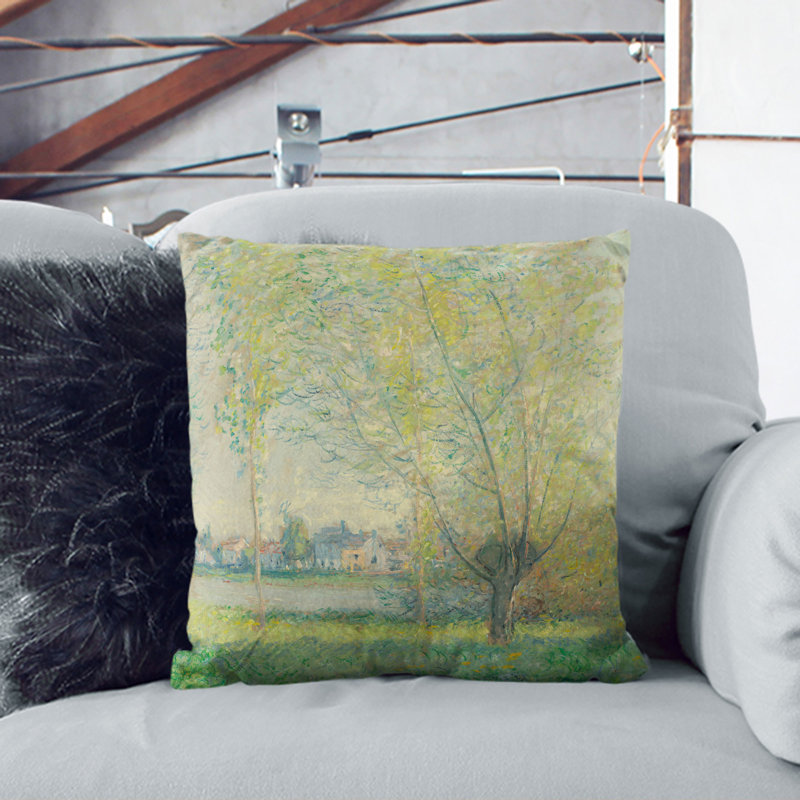 The Willows Scatter Cushion with Filling, 40cm H x 40cm W x 15cm D, White