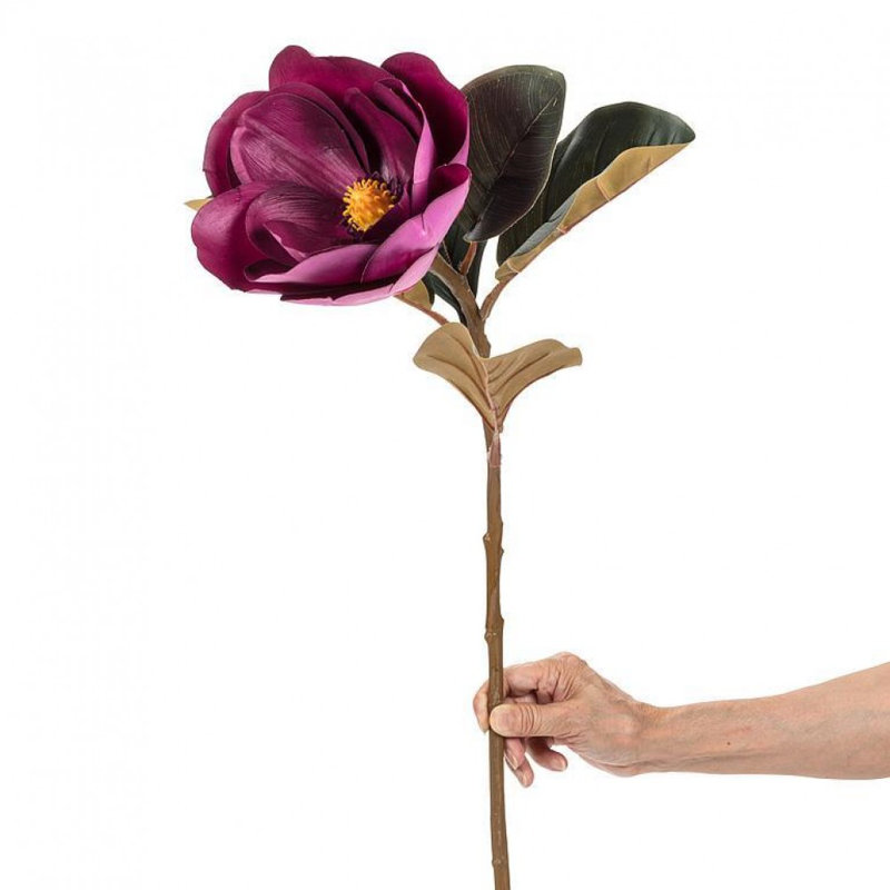 Grande fleur artificielle Magnolia, Mauve