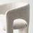 Chenille Upholstered Curved Back Dining Armchair